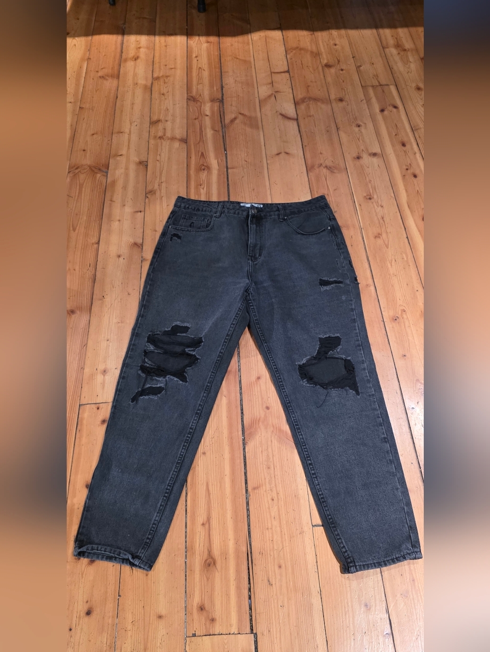 Distressed Black Jeans